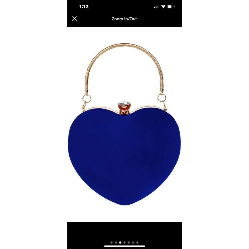 Blue Heart Purse handbag